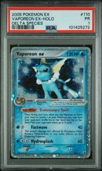Vaporeon EX - 110/113 - Rare Holo EX - PSA 1